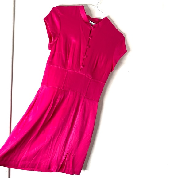 Zara Barbie Pink Satin Midi Dress NWT - Picture 4 of 8